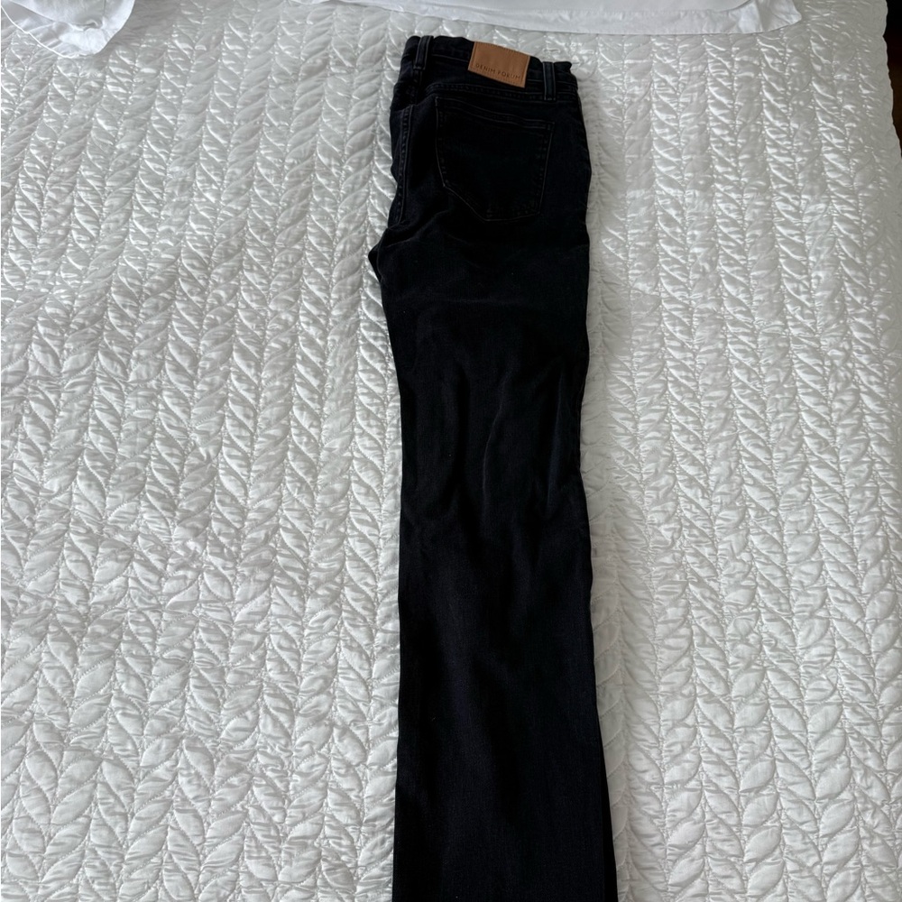 Denim Forum Black Straight-Leg Jeans